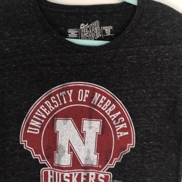 Retro band Gray T-shirt university of Nebraska size large new with the tags - Picture 2 of 3